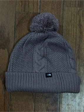 Women’s The North Face Mauve Taupe Knit Pom Beanie